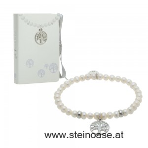 Armband Perle & Lebensbaum